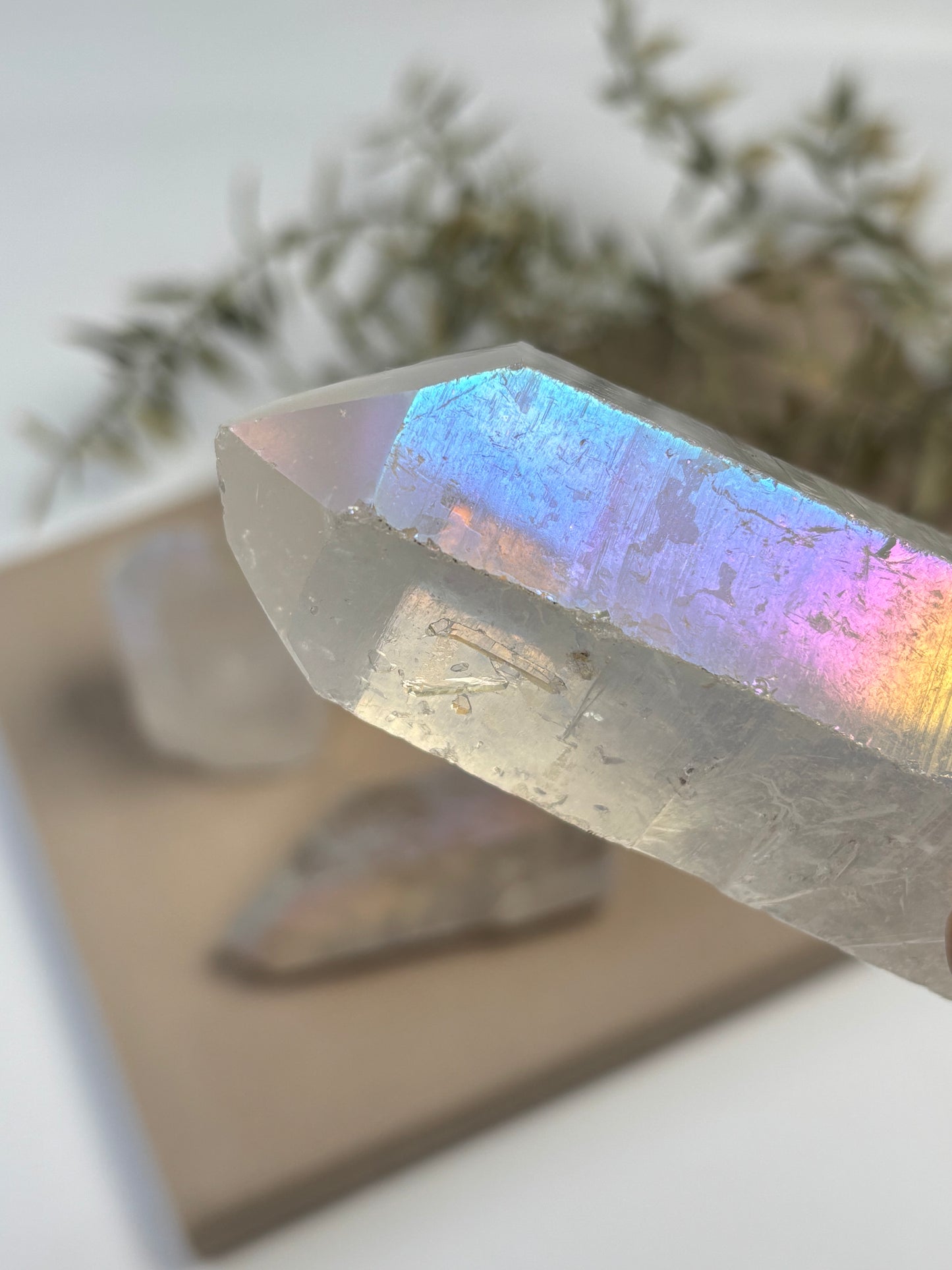 Aura Bergkristall Spitze