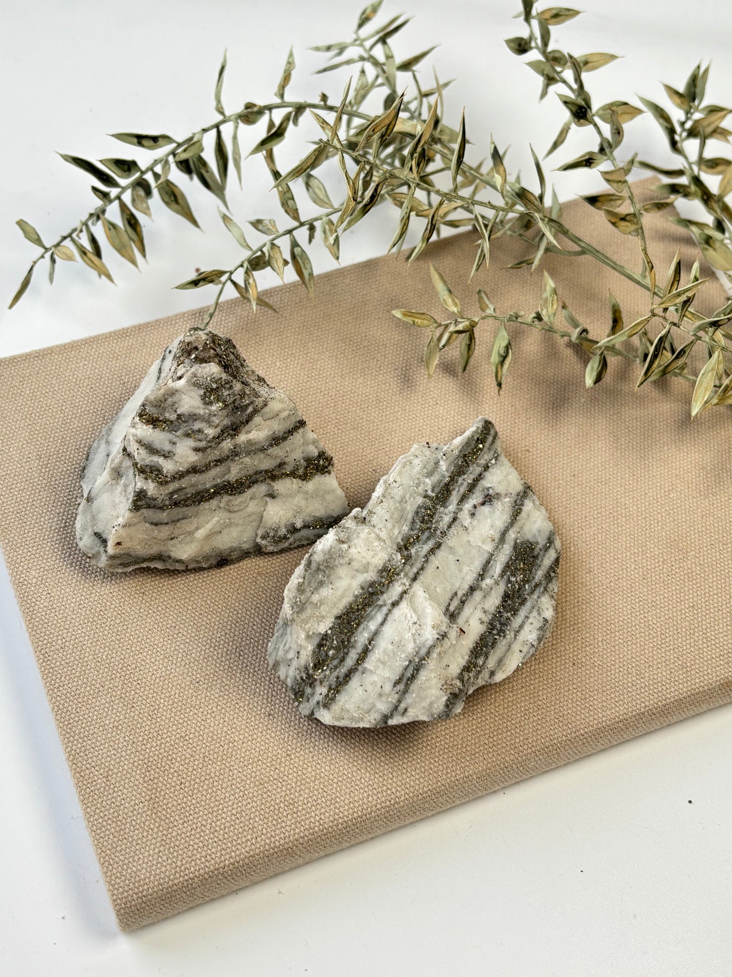 Dolomit mit Pyrit Rohstein